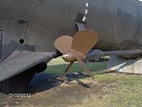 Sanding and priming the propellers